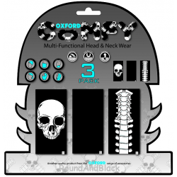 Oxford, multifunkční návlek na krk Comfy, 3ks v balení, barva SKELETON