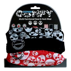 Oxford, multifunkční návlek na krk Comfy, 3ks v balení, barva SKULS