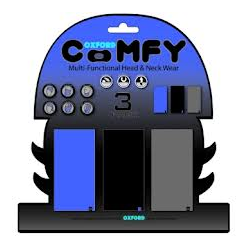 Oxford, multifunkční návlek na krk Comfy, 3ks v balení, barva modrá/černá/šedá