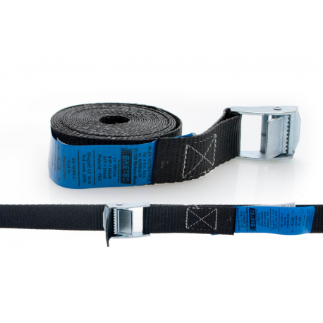 Transportní popruh, 25mm/4MB, se samojistící přezkou, černá barva (s homologací)