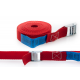 Transportní popruh, 25mm/4MB, se samojistící přezkou, červená barva (s homologací)