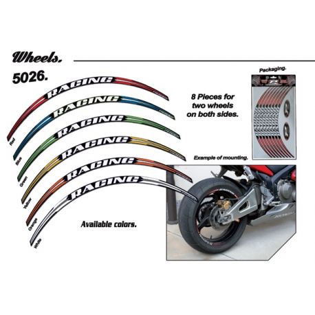 Progrip, nalepovací proužky na ráfky Racing, modrá barva