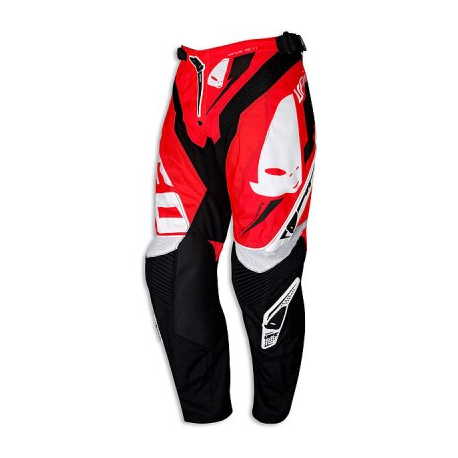 UFO, kalhoty cross Revolution, Made in Italy, červené fluo/černé, velikost S / EU48 / US30