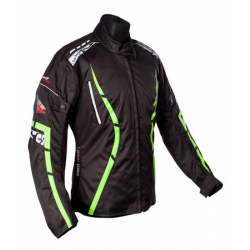 Roleff, dámská textilní bunda Zelina, s membránou Wind-Tex, barva černá/fluo, velikost XS