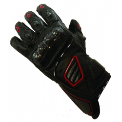 Torx, letní kožené rukavice Red Devil, barva černá, velikost S
