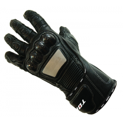 Torx, letní kožené rukavice Vale, barva černá, velikost M