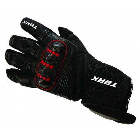 Torx, kožené rukavice Win Cordura, barva černá, velikost S