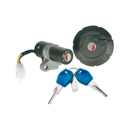 Vicma, spínací skříňka + víčko nádrže, Yamaha DT 50/ XT 125