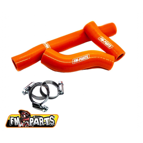 FM-Parts, silikonové hadice chladiče, KTM/Husqvarna 250/300, '17-'19, oranžová barva