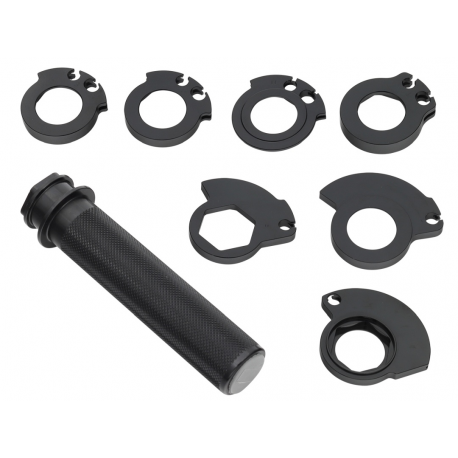 Nachman, alu rukojeť plynu, + 7 adaptérů, Honda CR 125/250 '89-07, CRF 250R '04-20, RX '19-20, KTM SX/EXC 2T '98-20, SXF/EXCF 4T