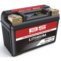 BS, akumulátr Lithium-iontový, s ukazatelem nabití LIFEPO4 BSLI-04 (134X65X92) (280A,48WH,4AH) (YTZ10S,YT12B-4,YT14B-4,YT12B