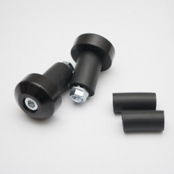 Akrybius, koncovky řidítek (ploché), černá barva KOMPLET