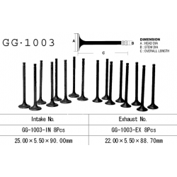 Vesrah, výfukový ventil, Honda CB 750F/F2 '79-'83, CB 750K '79-'82 (DOHC) (OEM: 14721-422-000) (1ks.)