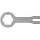 Crosspro, klíč na víčka a matice tlumičů, KAYABA 49mm Yamaha/Kawasaki/Suzuki/GAS GAS/SHERCO/FANTIC, stříbrná barva