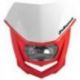 Polisport, přední maska se světlem, model HALO (halogenová žárovka) barva bílá/červená