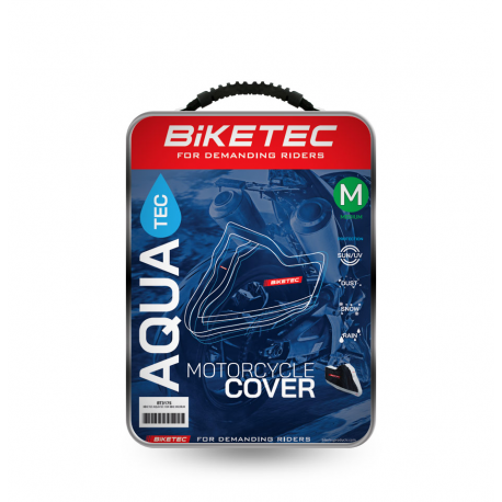 Biketec, Aquatec, voděodolný potah na motocykl, barva černá / šedá, rozměr M