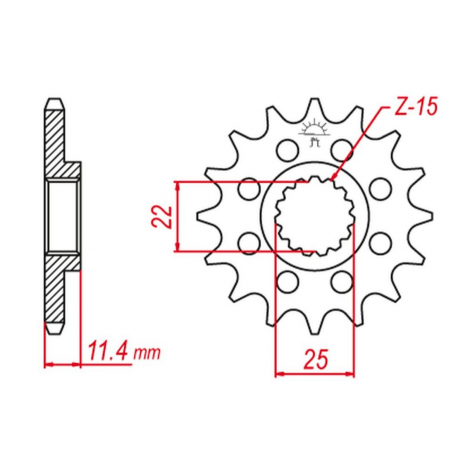 Grosskopf, přední řetězové kolečko, 1252 17