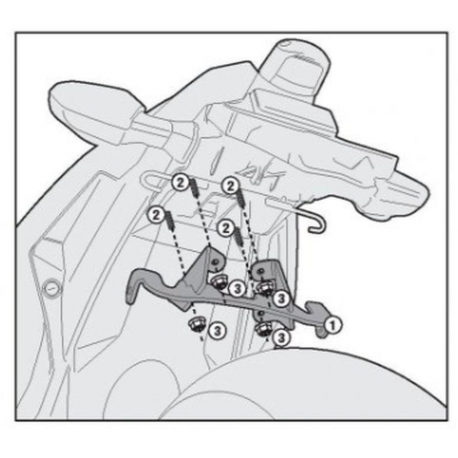 Kappa, adaptér pro montáž nosičů bočních kufrů TE4108K, bez použití nosiče centrálního kufru KZ4108
