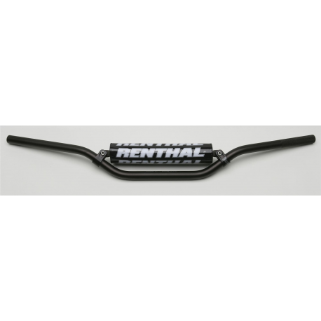 Renthal, řidítka 7/8" (22mm) MX Handlebar BLACK ENDURO MEDIUM PADDED, černá barva s chráničem