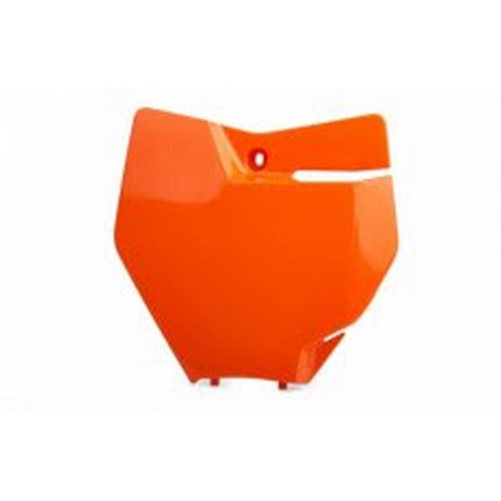 Polisport, přední číslová tabulka, KTM SX/SX-F `16-18 oranžová barva FLUO
