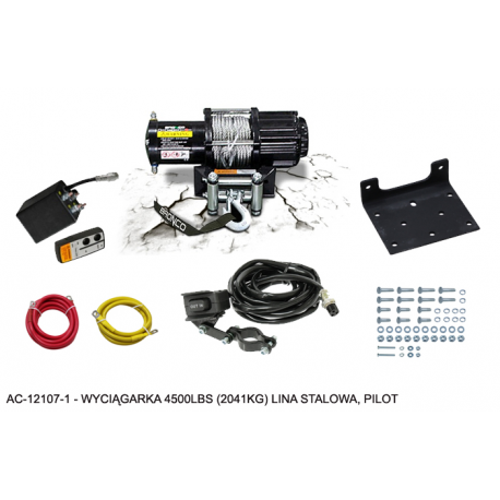 Nachman, naviják 4500LBS (2041kg), ocelové lano 5.5mm X 15.2M, dálk. ovladač (Bronco)