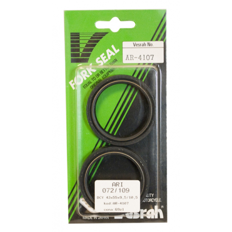 Vesrah, gufera přední vidlice (DRD 2-43X55X9,5/10,5) (MADE IN JAPAN) (ARI072, ARI109)