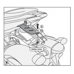 Kappa, adaptér pro montáž nosičů bočních kufrů TE2140K, bez použití nosiče centrálního kufru KZ2140
