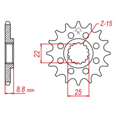 Grosskopf, přední řetězové kolečko, 1248 13 (124813) Beta/KTM/Husqvarna/Husaberg (JTF1901.13) (řetěz 520)