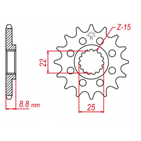 Grosskopf, přední řetězové kolečko, 1248 13 (124813) Beta/KTM/Husqvarna/Husaberg (JTF1901.13) (řetěz 520)
