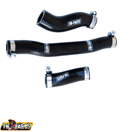 FM-Parts, silikonové hadice chladiče, KTM/Husqvarna/GAS-GAS '20-'22, černá barva
