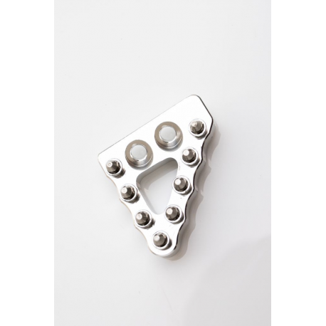 FM-Parts, koncovka brzdového pedálu (široká) KTM/Husqvarna, stříbrná barva
