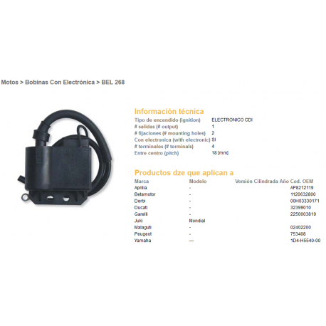 DZE, jednotka s cívkou, Aprilia RS/RX50, MBK X-LIMIT 50, RIEJU 50, Yamaha DT50