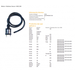 DZE, indukční cívka, Honda XL600V, XR600R, XR250R, Suzuki DR350 (OEM:30510-KGA-900)