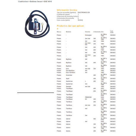 DZE, indukční cívka, Polaris 250/300/350/400 (OEM-3083923)