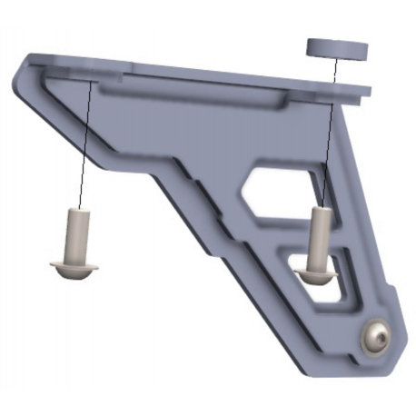 Crosspro, vodítko řetězu, červené, Yamaha XTZ 690 Tenere 700 '19 - '22