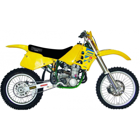 Tecnosel, potah sedla, Husaberg FE/FS '90-'99, Replica Team Husaberg '90, černá barva, logo Husaberg