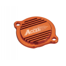 Accel, víčko olejového filtru, KTM SXF/EXCF 400/450/520/525 '99-'07, SXF/EXCF 250 '06-'12, oranžová barva