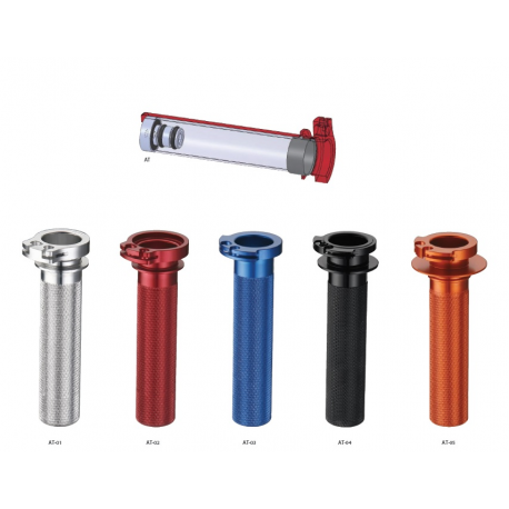 Accel, duralová rukojeť plynu s ložiskem, Honda CRF 250R '04-'18, CRF 450R '09-'18, CRF 250/450X '04-'17 (L2210300), červená bar