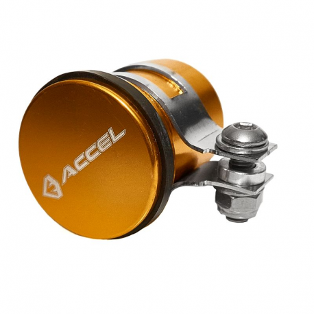 Accel, zadní nádobka na brzdovou kapalinu, ALU, zlatá barva