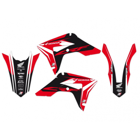 Blackbird, kompletní sada polepů + potah sedla, Dream 4 Honda CRF 250 18-21 / 450 17-20 / 450 X 17-22
