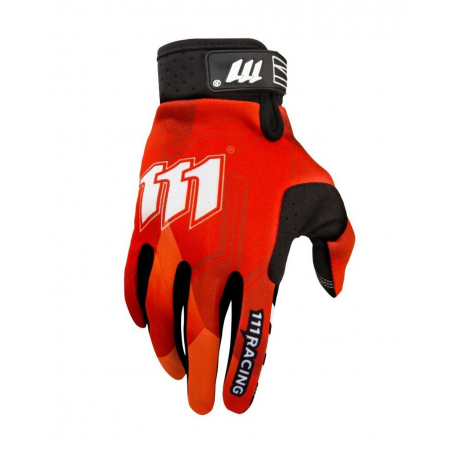 111 Racing, rukavice Moto 111, RED/BLACK/WHITE, barva červená/bílá/černá, velikost M