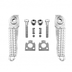 Biketec, sada stupaček spolujezdce, s držáky, Yamaha YZF R1 '02-12, YZF R6 '03-11, stříbrná barva