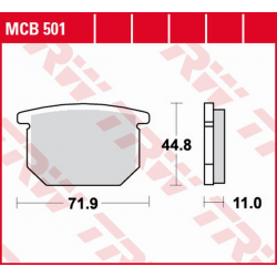TRW Lucas, brzdové destičky, KH065 Organic Suzuki GS 550 '78-'82,GR 650 '83-'89, GSX 750S KATANA '82-'84, GSX 1100E/L '80-'83 P