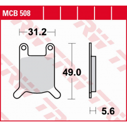 TRW Lucas, brzdové destičky, KH050 Organic PUCH COBRA 6GT, MONZA 4 '80-'84, ZUNDAPP KS 50 '76-'81, KS 80 '81-'87, HERCULES KX-5