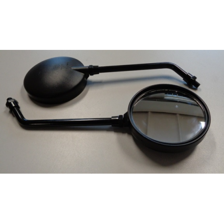 GZ, uni zrcátko, kulaté, levá a pravé (komplet), závit M10, černá barva