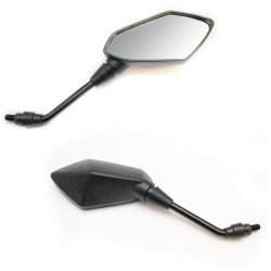 GZ, uni zrcátko, styl Kawasaki, levé a pravé (komplet), závit M10, černá barva