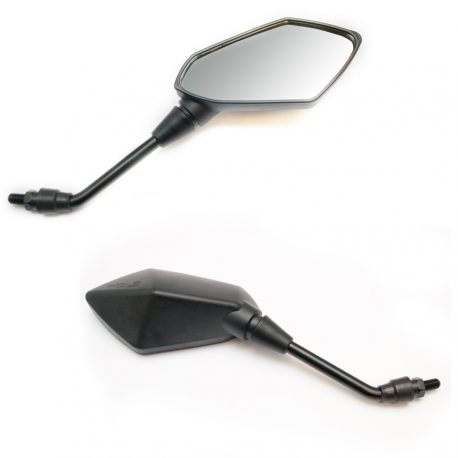 GZ, uni zrcátko, styl Kawasaki, levé a pravé (komplet), závit M10, černá barva