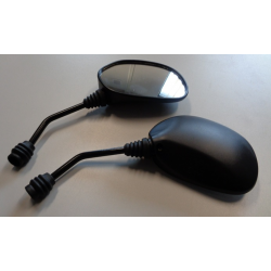 GZ, uni zrcátko, ovál levé a pravé (komplet), závit Honda M8, černá barva