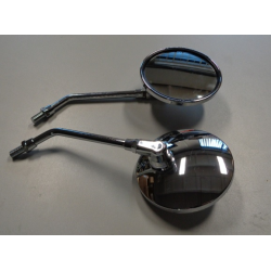 GZ, uni zrcátko, kulaté, levá a pravé (komplet), závit M10, chrom