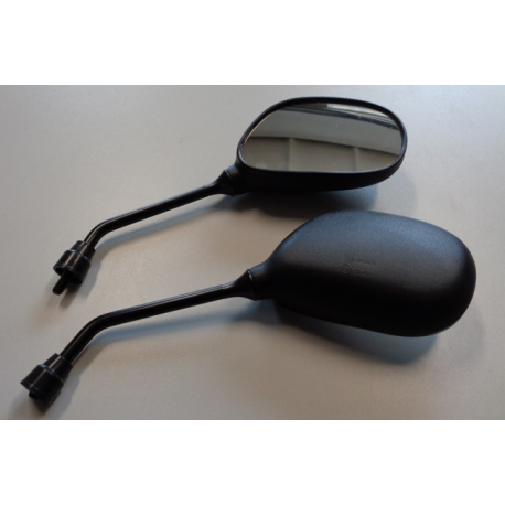 GZ, uni zrcátko pro skutry, ovál levé a pravé (komplet), závit Yamaha M8, černá barva